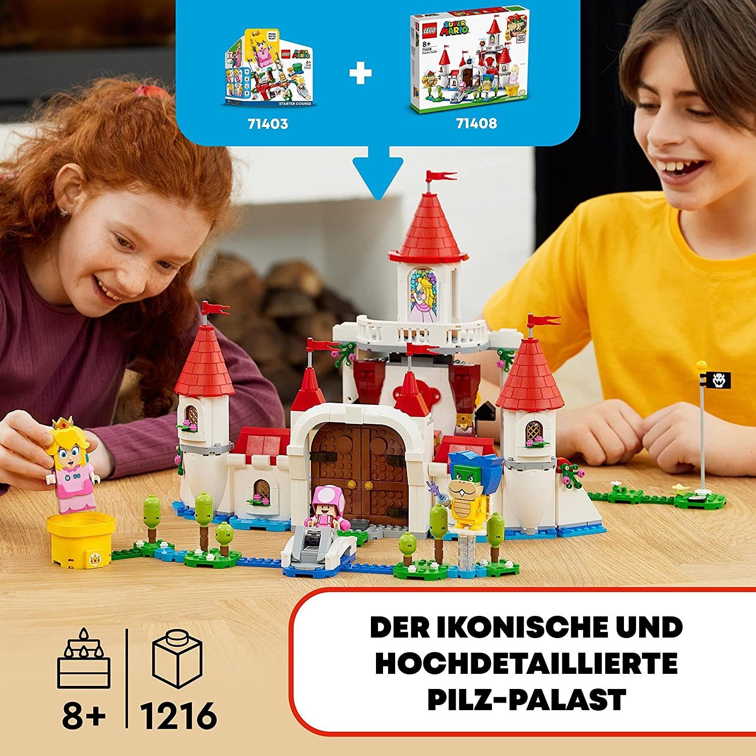 LEGO® Super Mario™ 71408 Pilz-Palast - Erweiterungsset Spielbausteine, (1216 St)