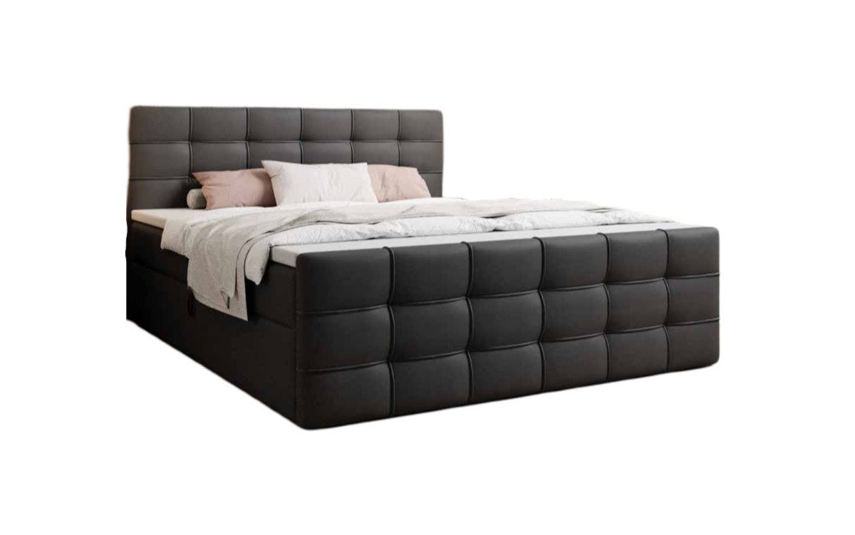 Luxusbetten24 Boxspringbett Luxor Kunstleder, mit Stauraum günstig online kaufen
