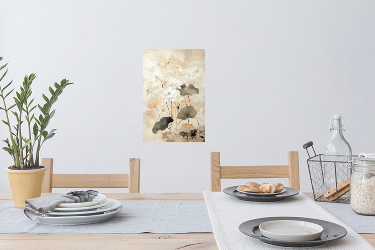 MuchoWow Wandsticker Blumen - Japandi - günstig online kaufen
