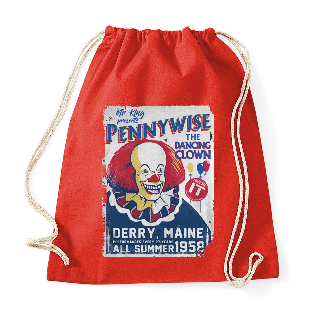 Blondie & Brownie Turnbeutel Pennywise_Beutel Horror Clown Patch Print Turnbeutel Retro (Einzelartikel, Einzelstück), Pennywise Horror Zirkus