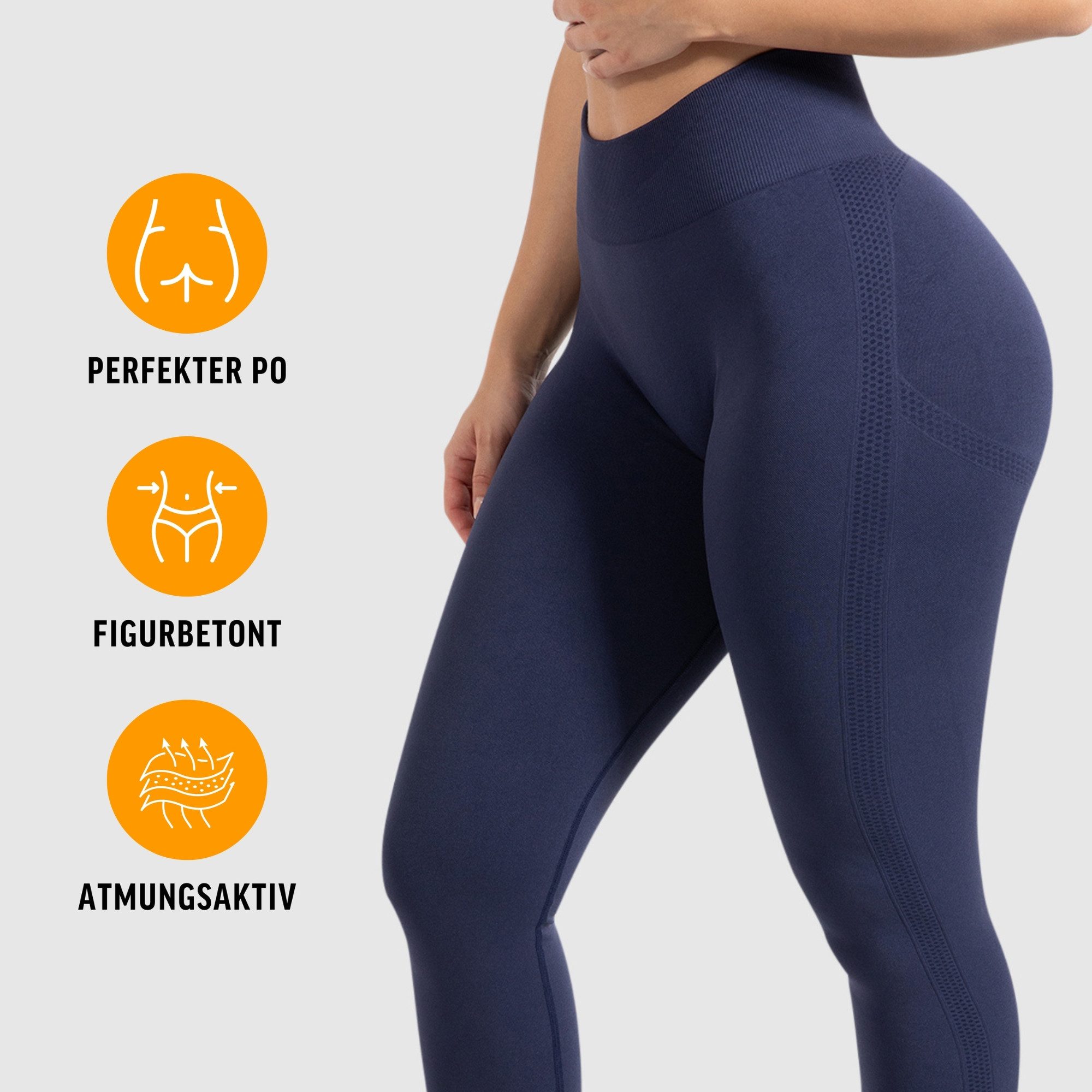 Leggings Cetrina, Push Up Scrunch Leggings mit Schriftzug Fitness & Alltag