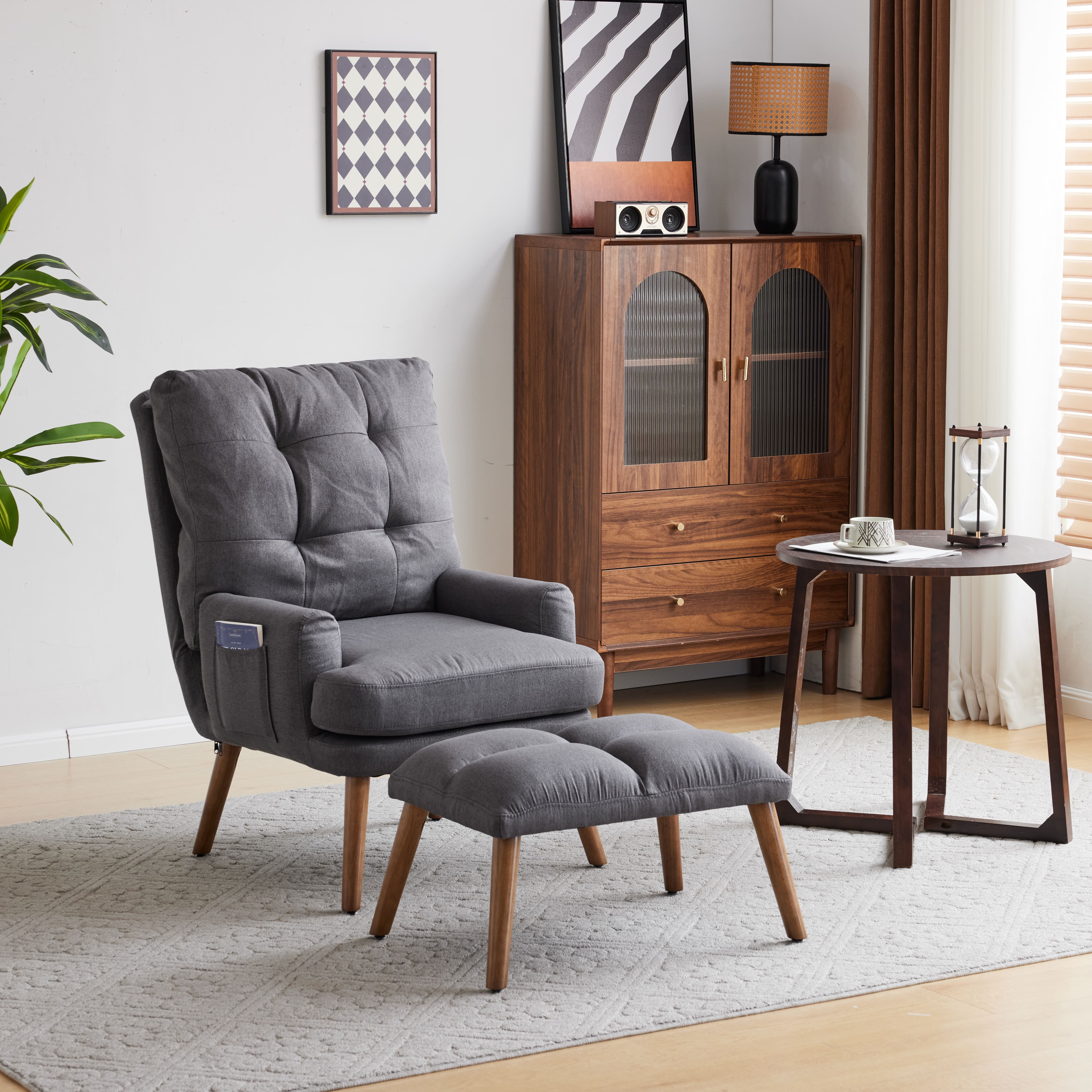 Furnishings Home Loungesessel Rückenlehne 5-stufig verstellbar neigbar mit Fußstütze Loungesessel (2-St), Stilvolles Design 65*96,5*60 cm für gemütliche Stunden zu Hause