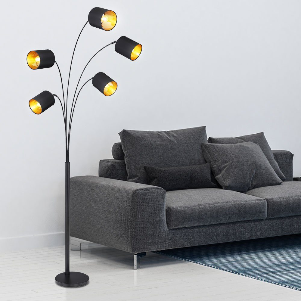 etc-shop LED Stehlampe, Leuchtmittel inklusive, Lampe Steh Textil Decken Fluter Stand Zimmer Leuchte Warmweiß, beweglich Ess