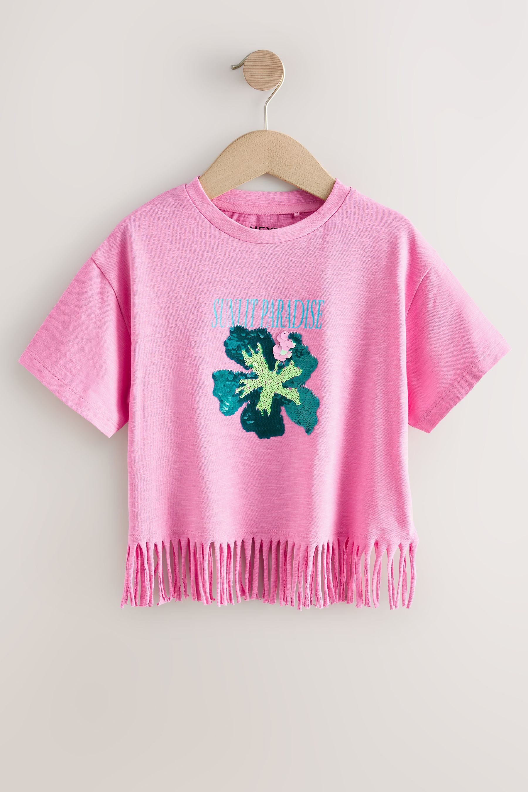 T-Shirt T-Shirt mit Fransen
