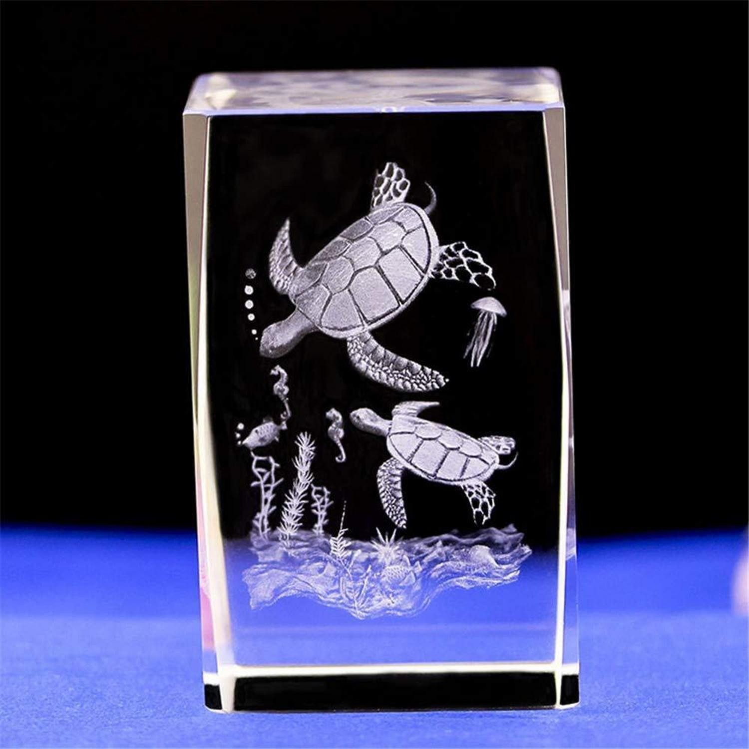 LuxusKollektion Tierfigur Kristall Ornament Meeresschildkröte 3D Lasergravur
