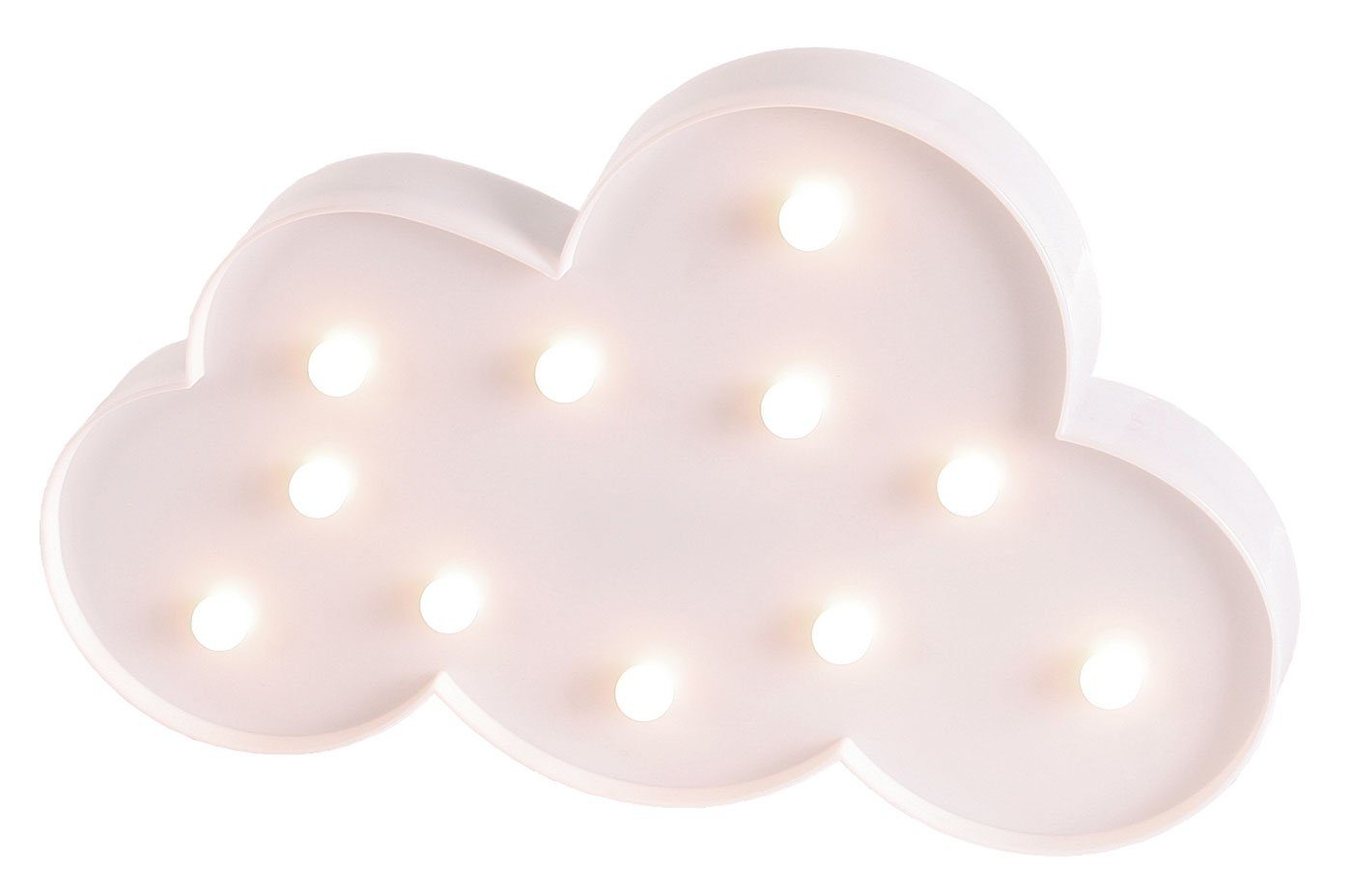 Levandeo® Lampe Licht Leuchtbild Wolke LED LED Dekoobjekt, Weiß Kinderzimmer 29x18cm