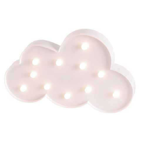 Levandeo® LED Dekoobjekt, LED Wolke 29x18cm Weiß Lampe Leuchtbild Kinderzimmer Licht