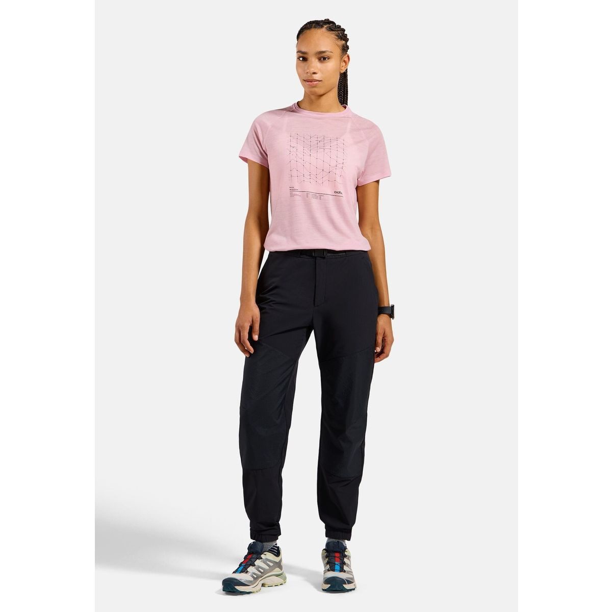 Odlo Outdoorhose Ascent Pant Vielseitige Damenhose mit 4-Wege-Stretch, ideal für Wandern, Freizeit