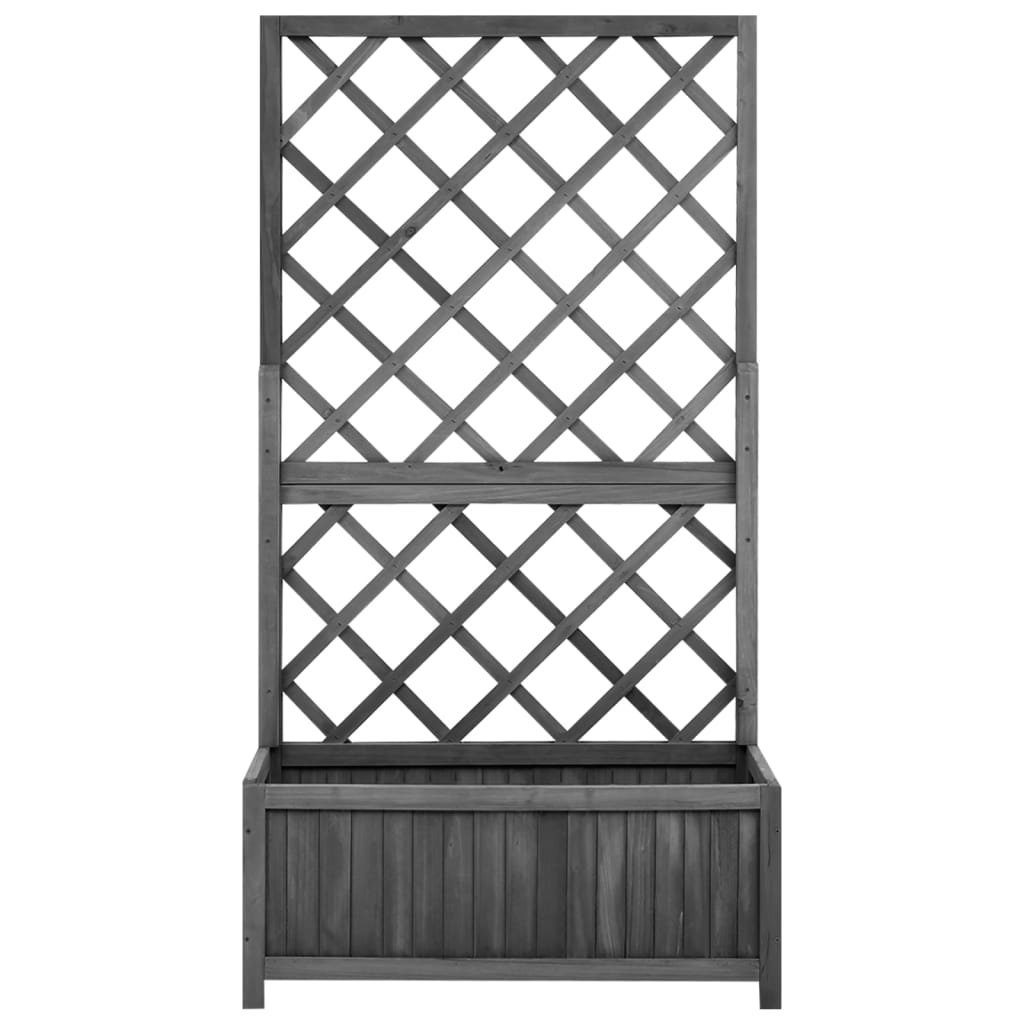 vidaXL Rankgitter 70 x 30 x 135 cm Garten-Spalier mit Blumenkasten Schwarz 70x30x135 cm