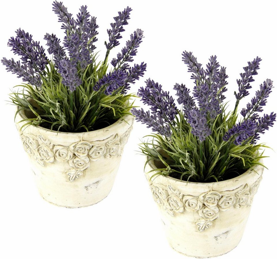 Kunstpflanze »Lavendel in Keramiktopf« (2er Set) OTTO