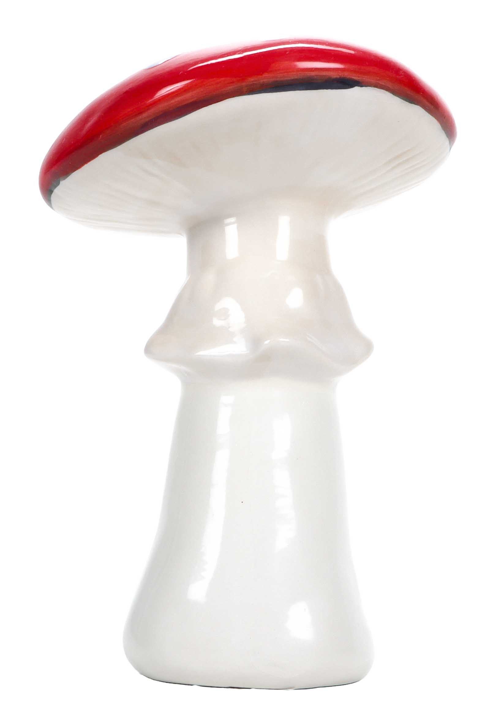 Wurm Dekofigur Deko Fliegenpilz (1 St., Herbstdekoration), Dekopilz Fliegenpilz