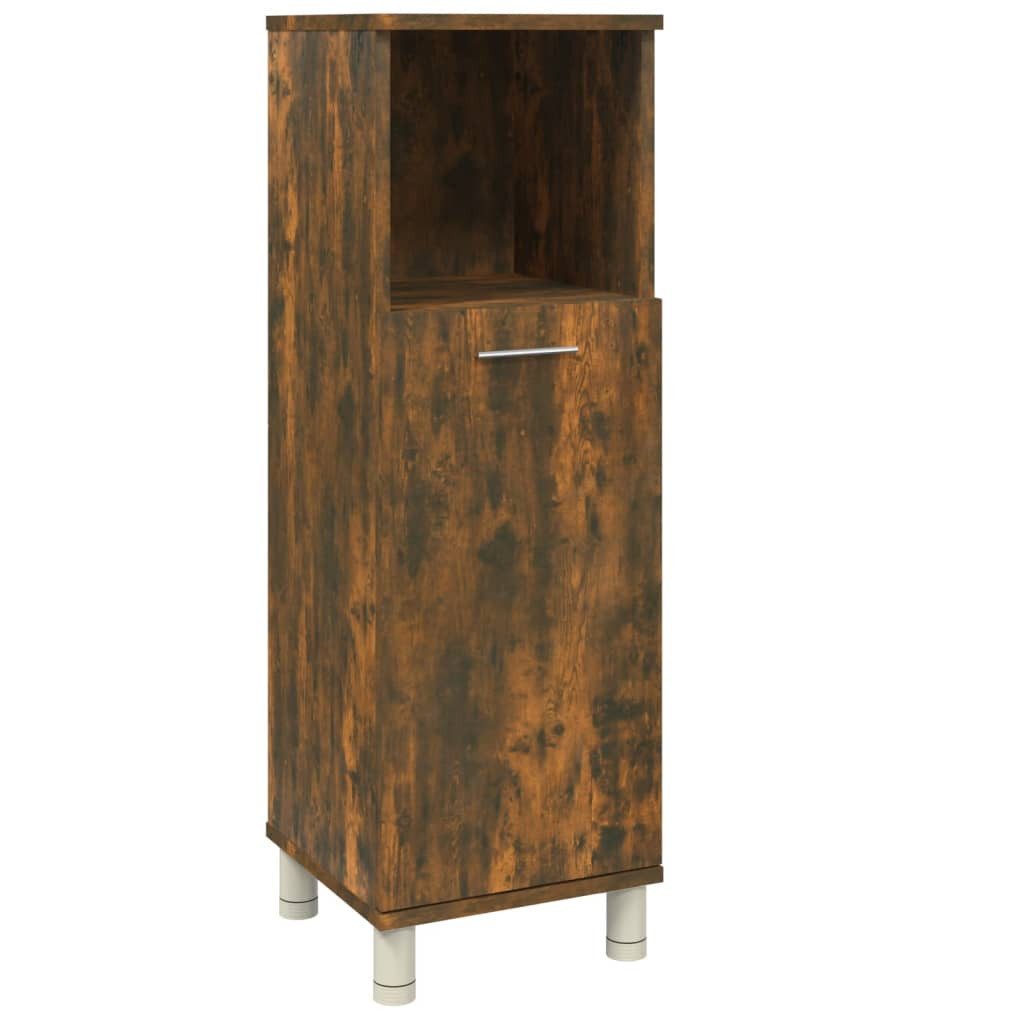 vidaXL Mehrzweckschrank NA Badezimmerschrank Schrank Nischenschrank Räuchereiche 30x30x95 cm S