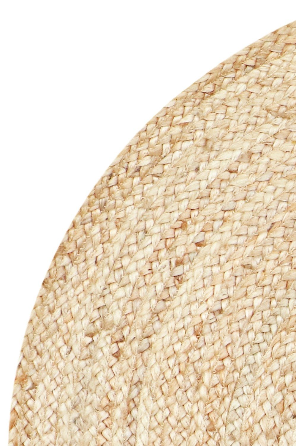 Marrakesch Orient & Mediterran Interior Teppich Tapis Emma ovale en jute tissée à la main, ton beige naturel, 150 cm, Höhe: 10 mm, Handarbeit – Bild 4 von 5