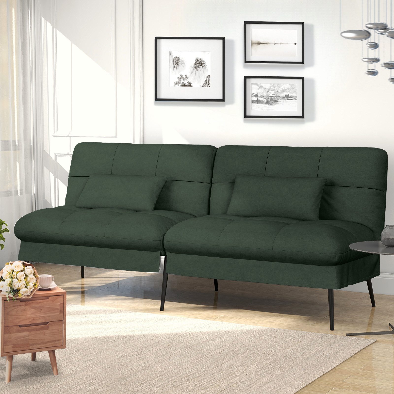 COMHOMA Schlafsofa Bettsofa mit Schlaffunktion, Klappsofa, Couch Gästebett günstig online kaufen