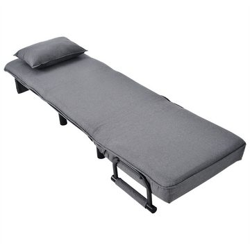 Fangqi Loungesessel Umwandelbarer Schlafsofa-Schlafsessel, klappbarer Sessel mit Kissen (verstellbare Rückenlehne mit 6 Positionen)