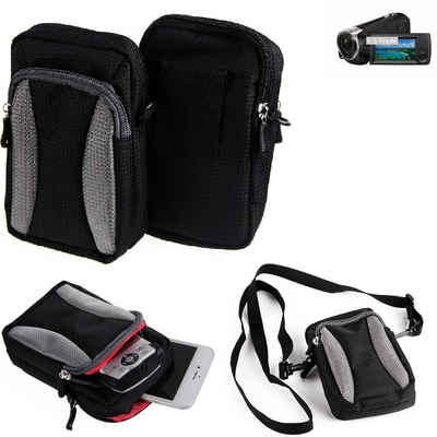 K-S-Trade Kameratasche für Sony HDR-CX 405, Fototasche Gürtel-Tasche Holster Umhänge Tasche Kameratasche