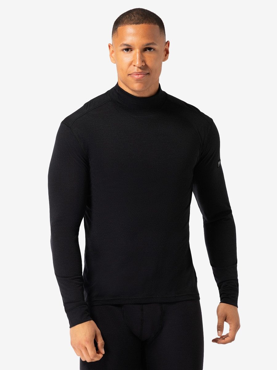 SUPER.NATURAL Langarmshirt Merino Longsleeve M TUNDRA175 TURTLENECK funktioneller Merino-Materialmix