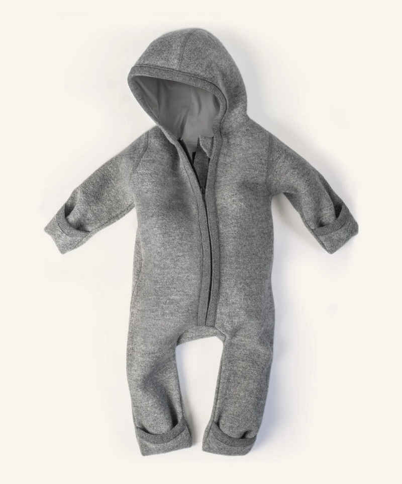 Ehrenkind Overall Walkoverall Baby aus Natur Schurwolle mit Reißverschluss Wollwalk Overall Baby