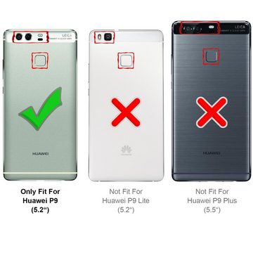 CoolGadget Handyhülle Flip Case Handyhülle für Huawei P9 5,2 Zoll, Hülle Klapphülle Schutzhülle für P9 Flipstyle Cover