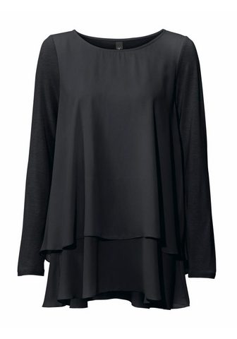 LINEA TESINI BY HEINE Блуза с круглым вырезом в асимметричны...