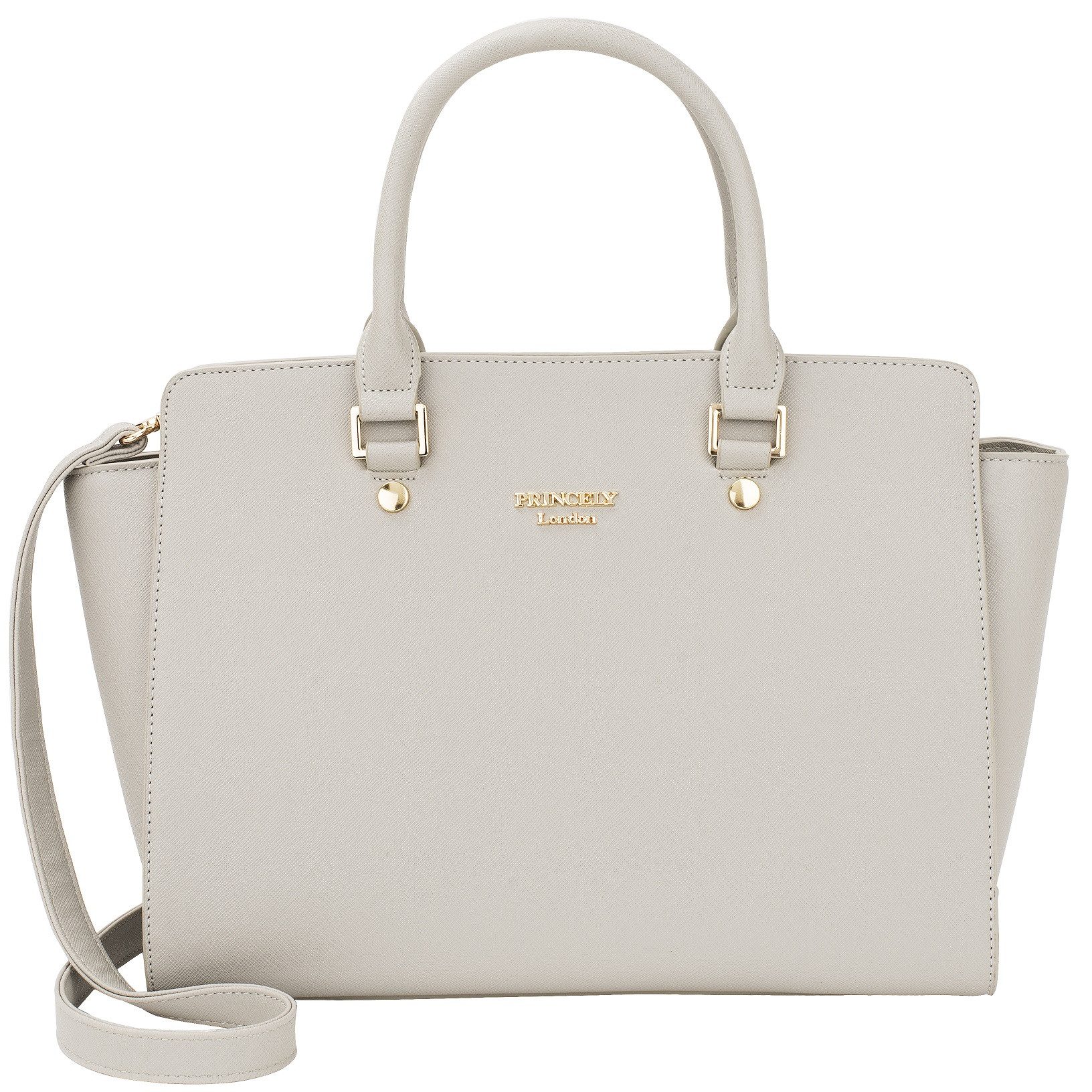 Princely London Handtasche Katy - elegante Schultertasche mit Reißverschlus günstig online kaufen