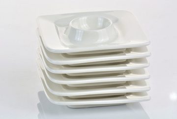 Retsch Arzberg Frühstücks-Geschirrset Fantastic (9-tlg), 6 Personen, Fine China-Porzellan, 9 Teile, für 6 Personen (Eierbecher, Butterdose, Salz-/Pfefferstreuer)