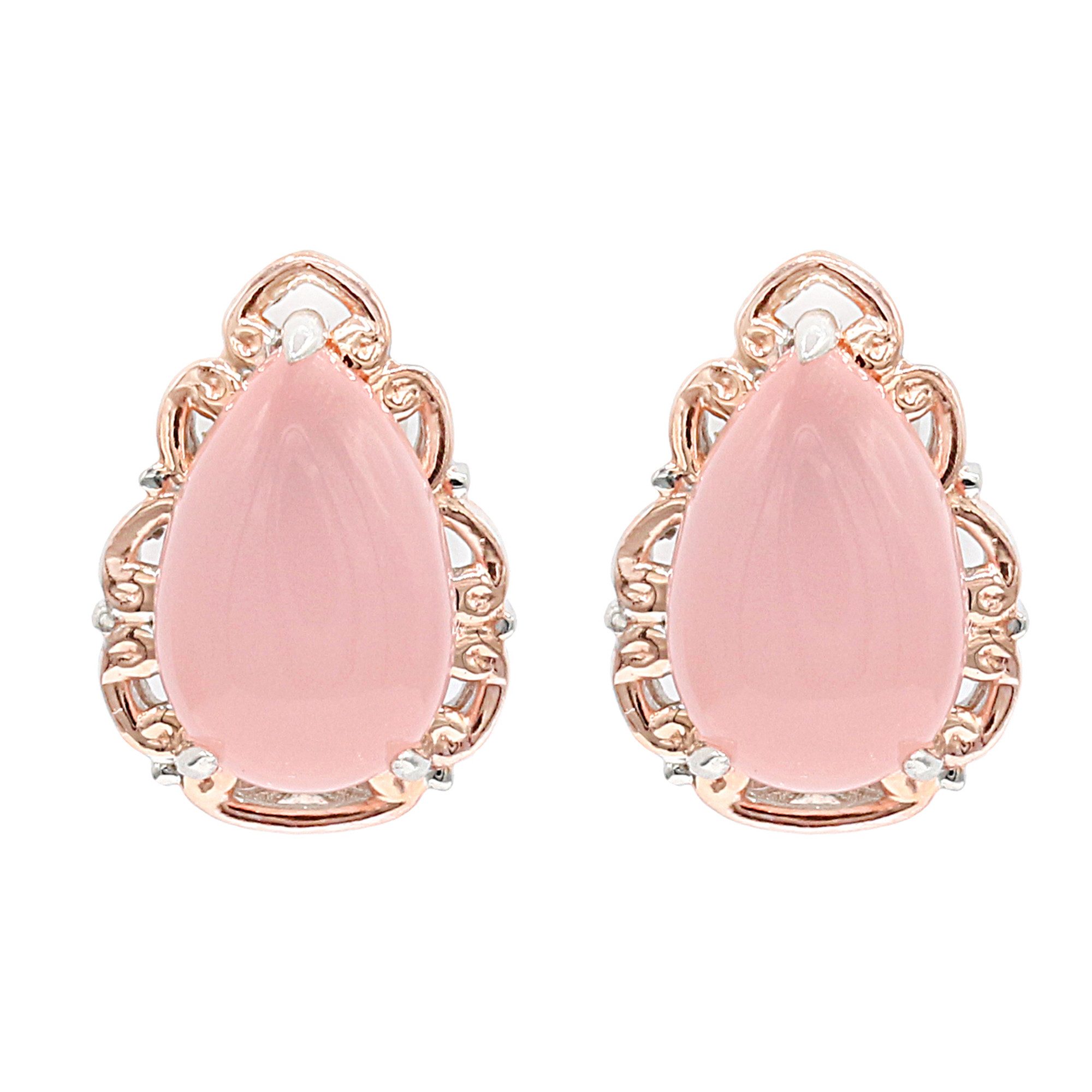 Cavill Ohrring-Set Ohrringe aus rosa Chalcedon und Silber (2-tlg)