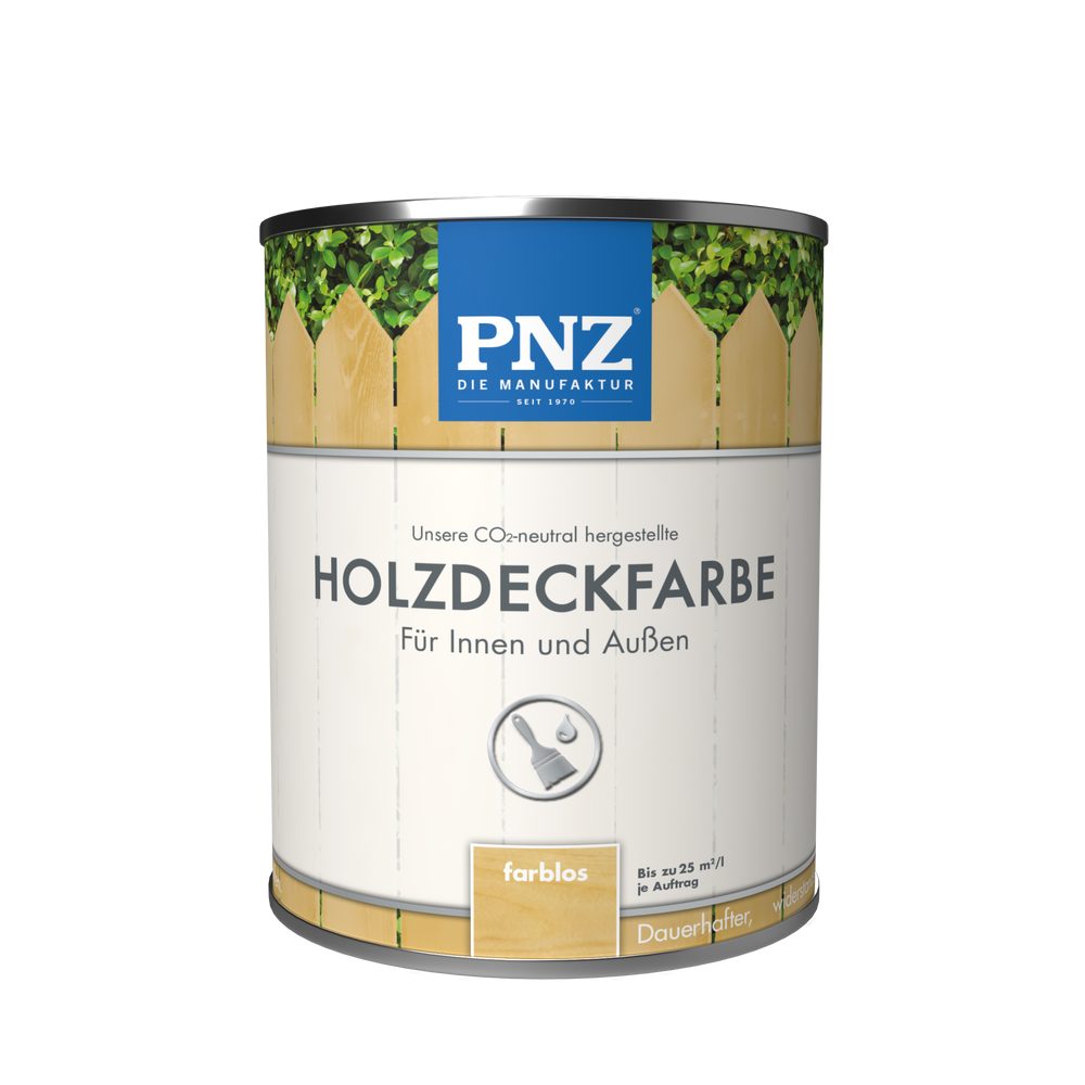 PNZ - Die Manufaktur Wetterschutzfarbe Holzdeckfarbe, höchst dauerhafter Anstrich für Innen & Außen