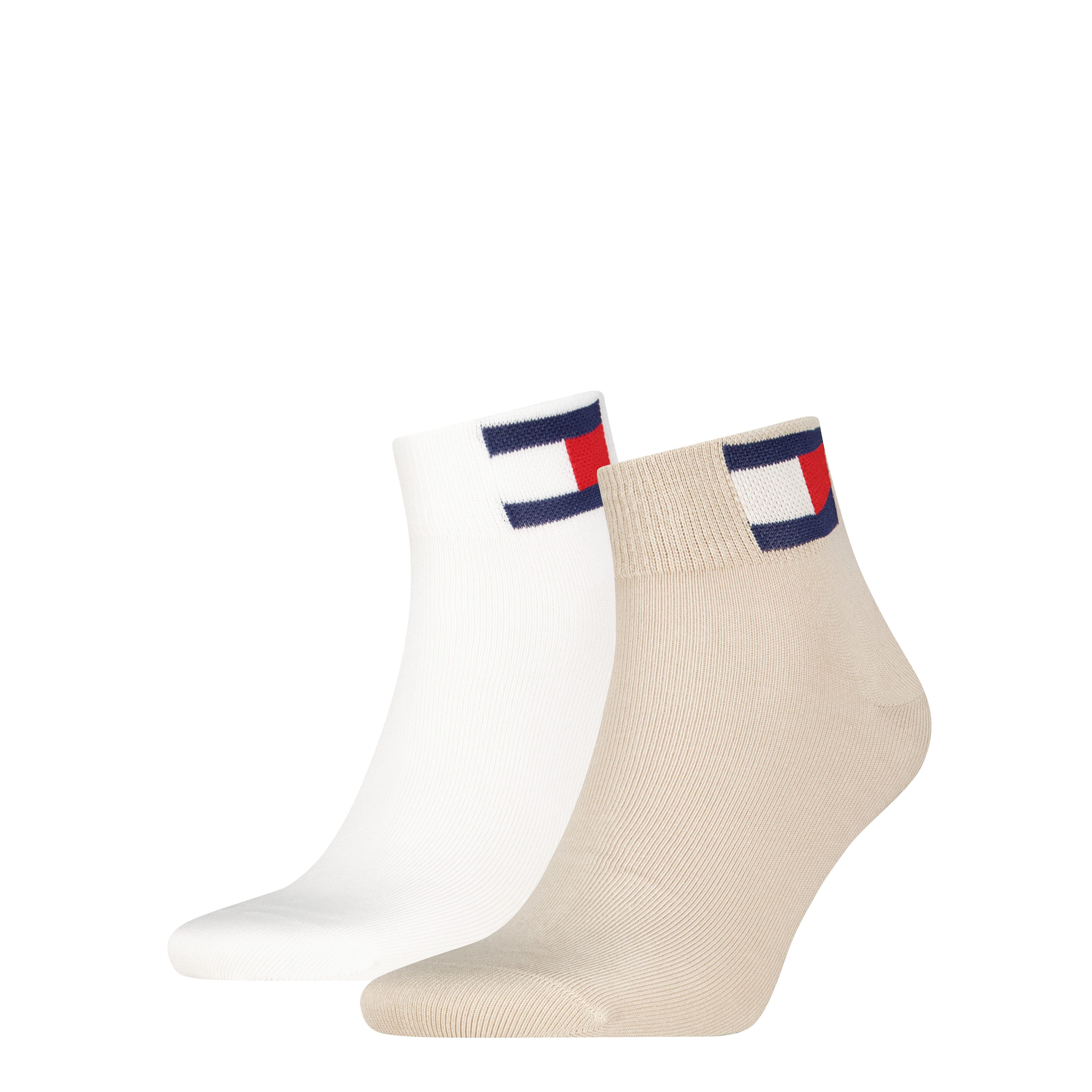 Tommy Hilfiger Kurzsocken TH UNI TJ QUARTER 2P FLAG (2 Paar) Verstärkte Fer günstig online kaufen