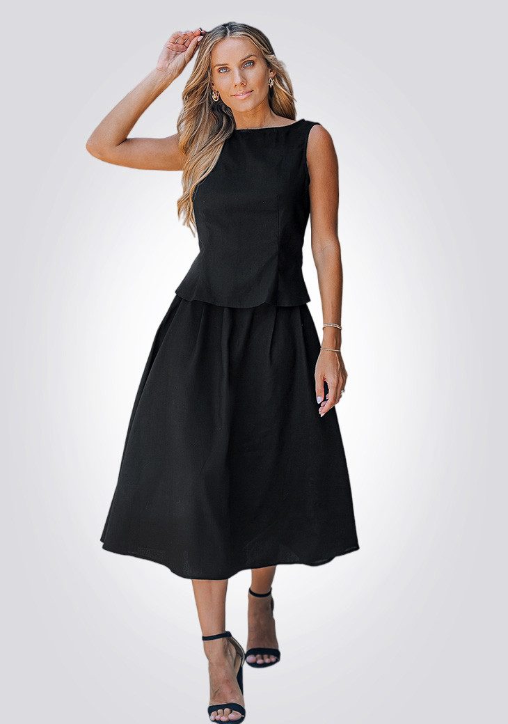 Cupshe Top & Rock Zweiteiliges Kleid: Top & Midi-Rock