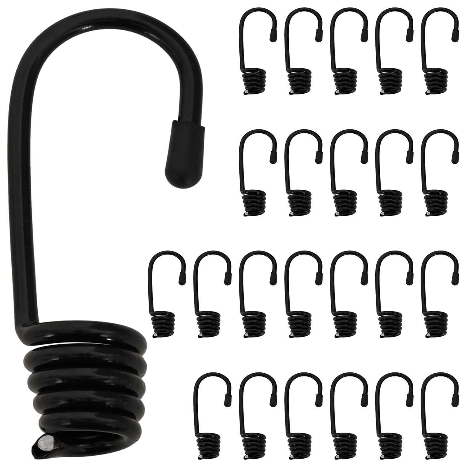 vidaXL Zeltteppiche Haken 24 Stk. Schwarz 4 mm x 5 cm Stahl