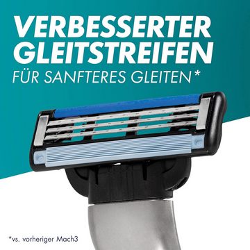 Gillette Rasierklingen Mach3 Rasurklingen Nassrasierer Ersatzklingen 3-fach-Klinge, 1-tlg., - 6 Klingen, Edelstahl, rostfrei