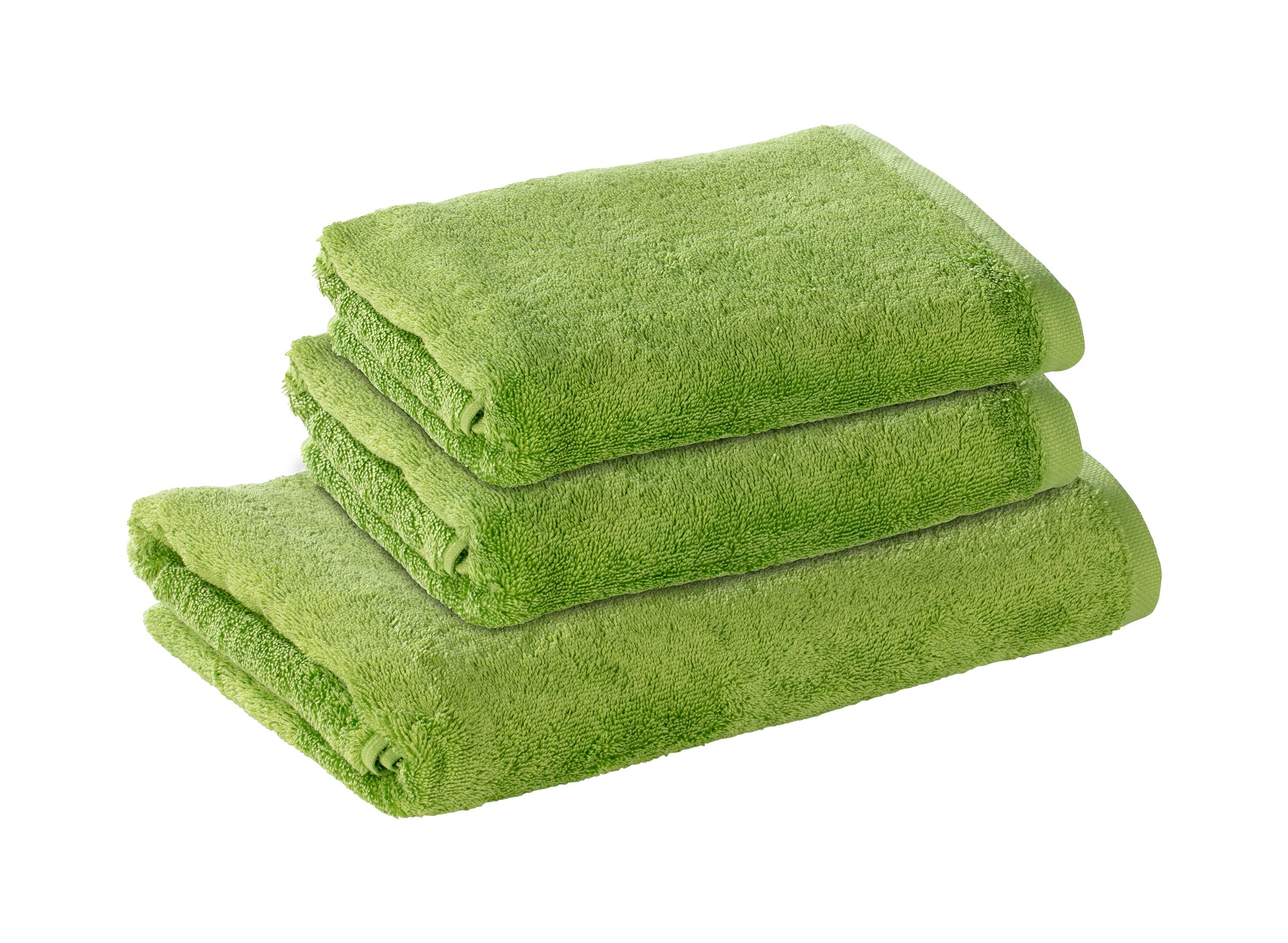 Bomlins Handtuch Set Handtücher aus 100% original ägyptische GIZA Baumwolle 650 g/m², (Royal Set, 3-tlg), Kleines deutsches Familienunternehmen -> Spüren Sie die Qualität Hellgrün