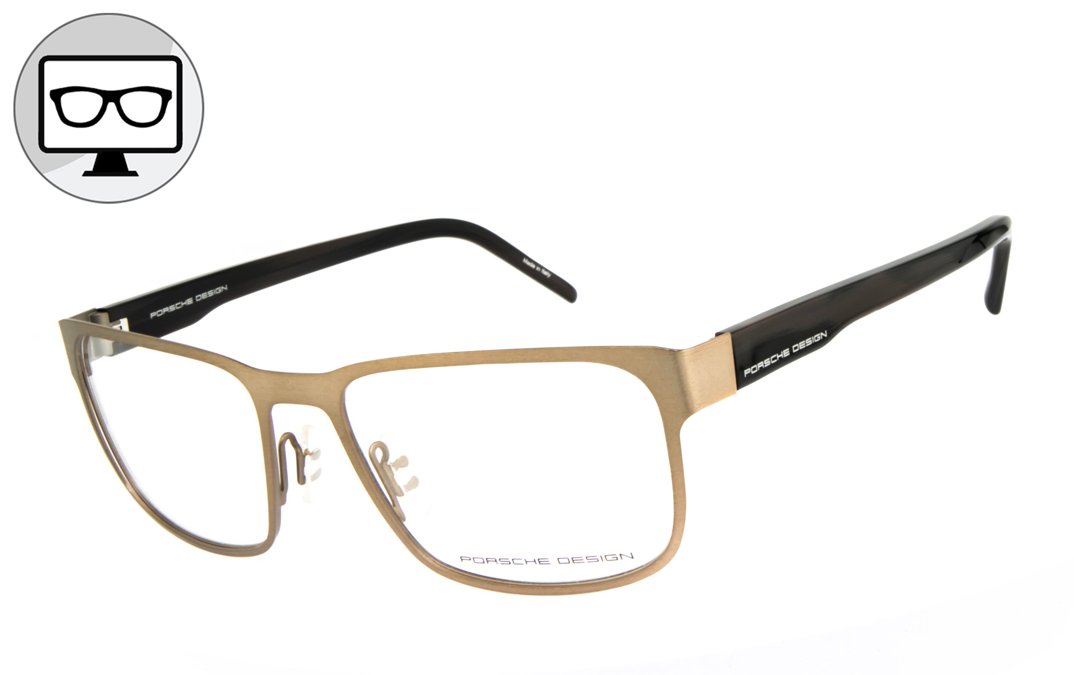 PORSCHE Design Brille Blaulichtfilter Brille, Blaulicht Brille, Bildschirmbrille, Bürobrille, Gamingbrille, ohne Sehstärke