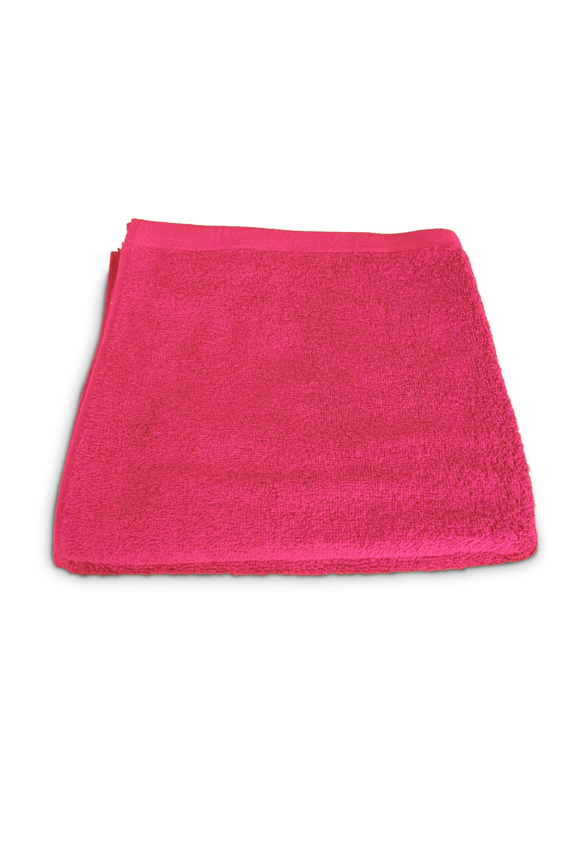 grace grand spa Duschtuch Absolut, (1-St), mit breiter Abschlusskante pink