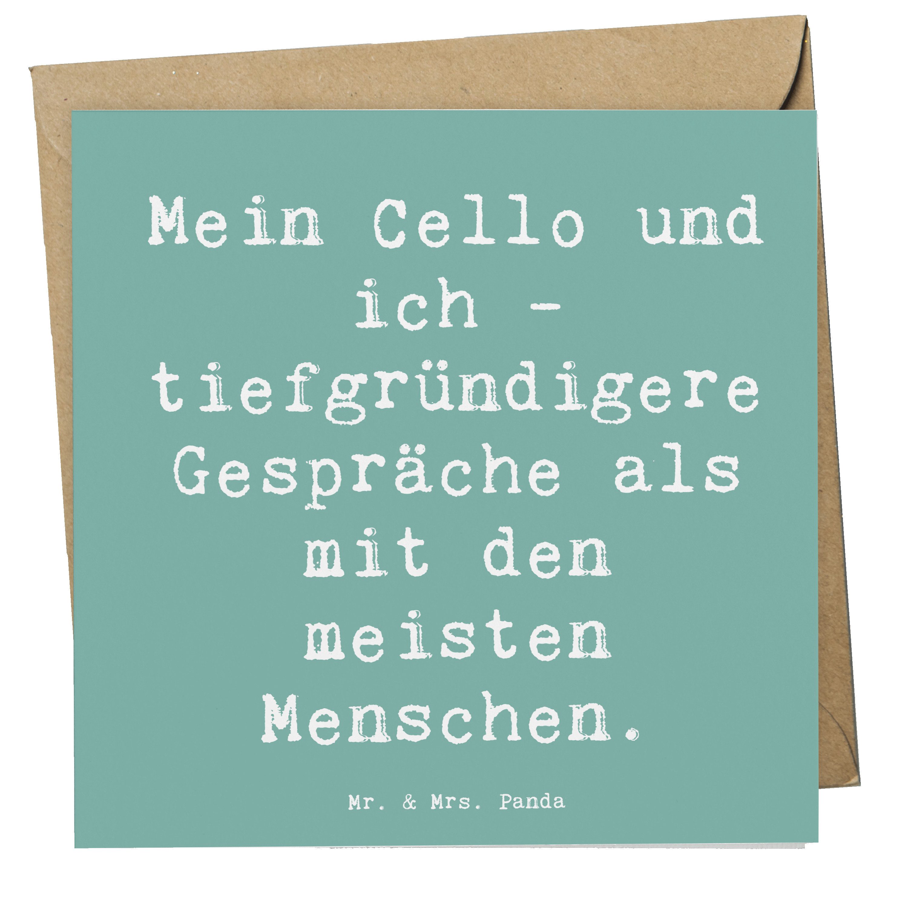 Grußkarte Violoncello Gespräche - Meeresbrise - Geschenk, tiefgründigere Gesprä