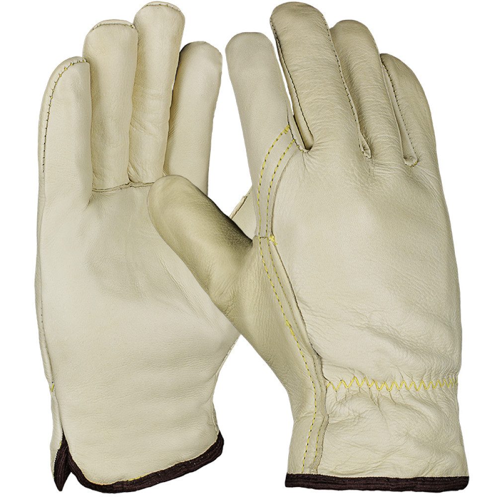 PRO FIT by Fitzner Arbeitshandschuhe Rindleder Fahrerhandschuh"Driver", hellgelb, gefüt (12 Paar) Gr. 10–11