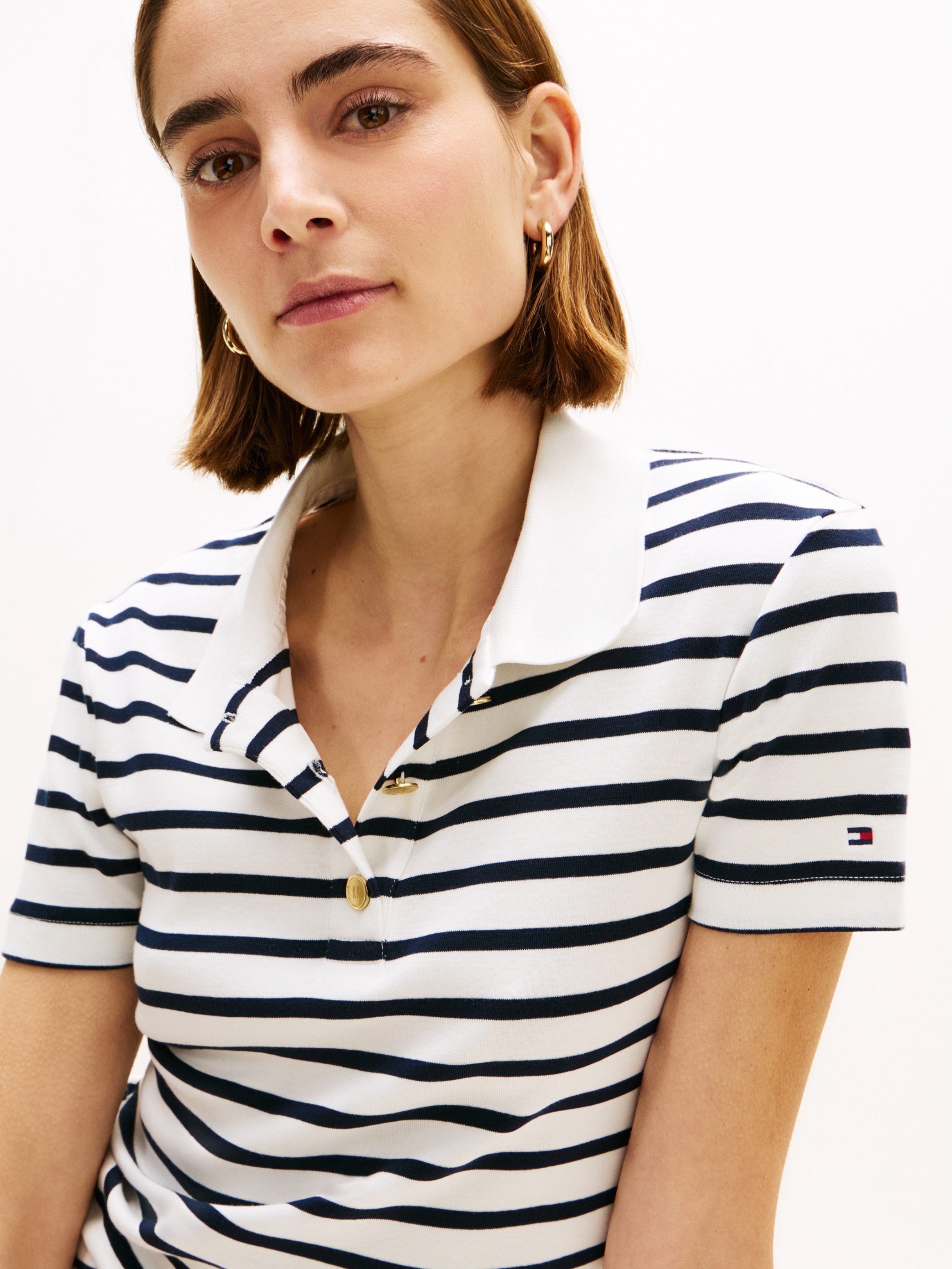 Tommy Hilfiger Poloshirt GOLD BUTTON SLIM SS POLO