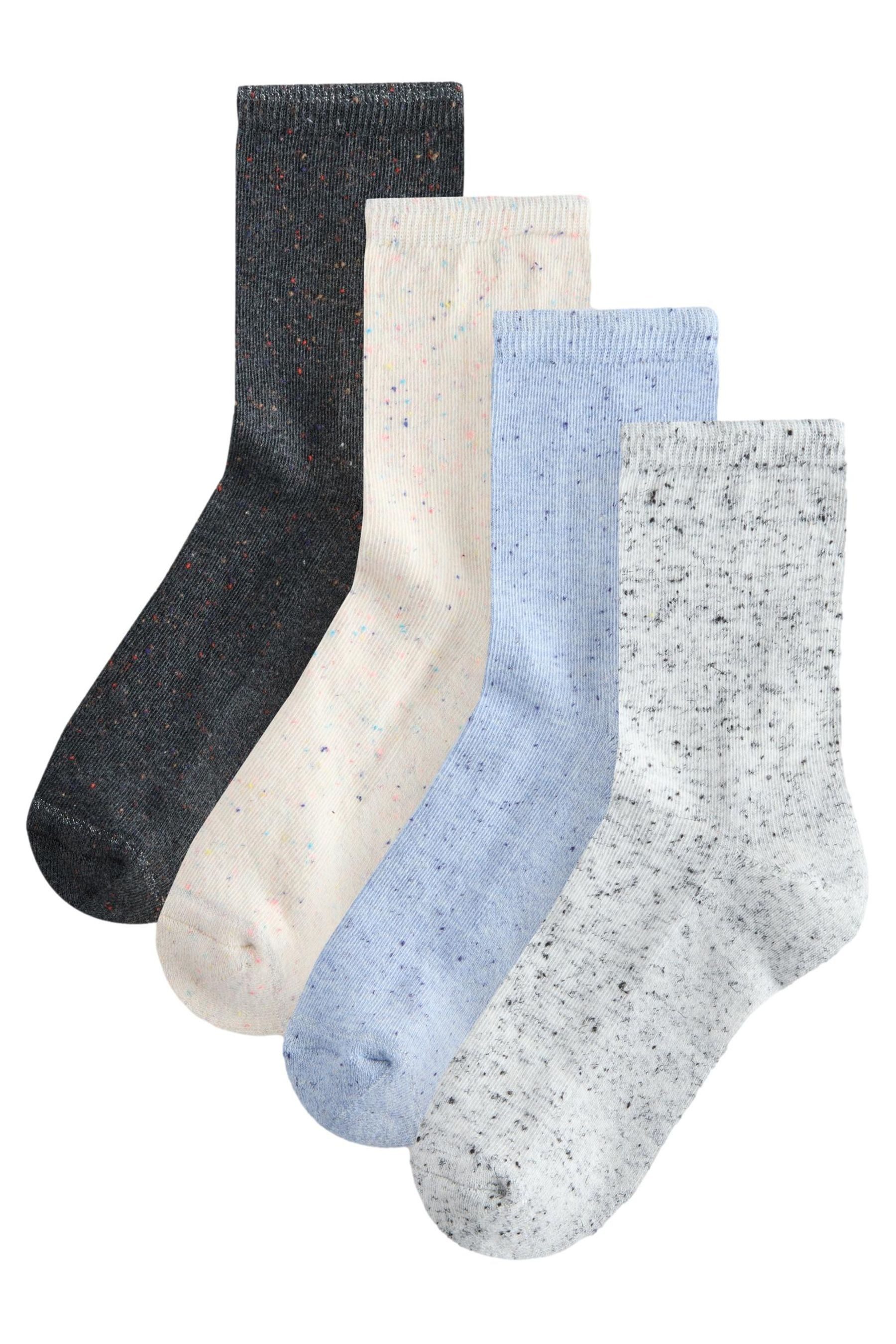 Kurzsocken Genoppte Socken mit gepolsterter Sohle, 4er-Pack