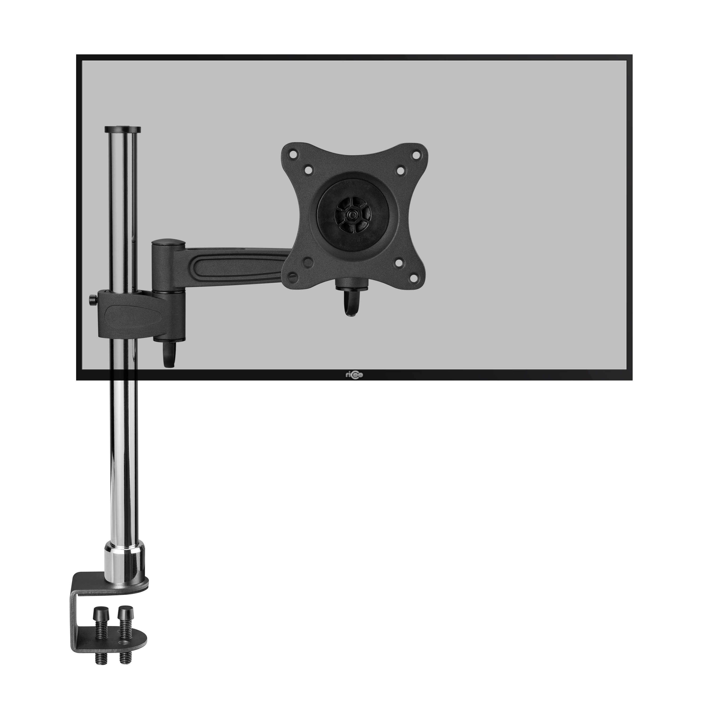 RICOO Monitor-Halterung TS2211, (bis 32 Zoll, 1-tlg., Tischhalterung Schwenkarm Monitorständer Bildschirm Halter schwenkbar)