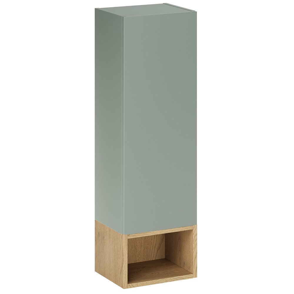 Lomadox Hängeschrank ALASSIO-56 30 cm breit in Grün matt mit Eiche, 1 Tür, 1 Fach