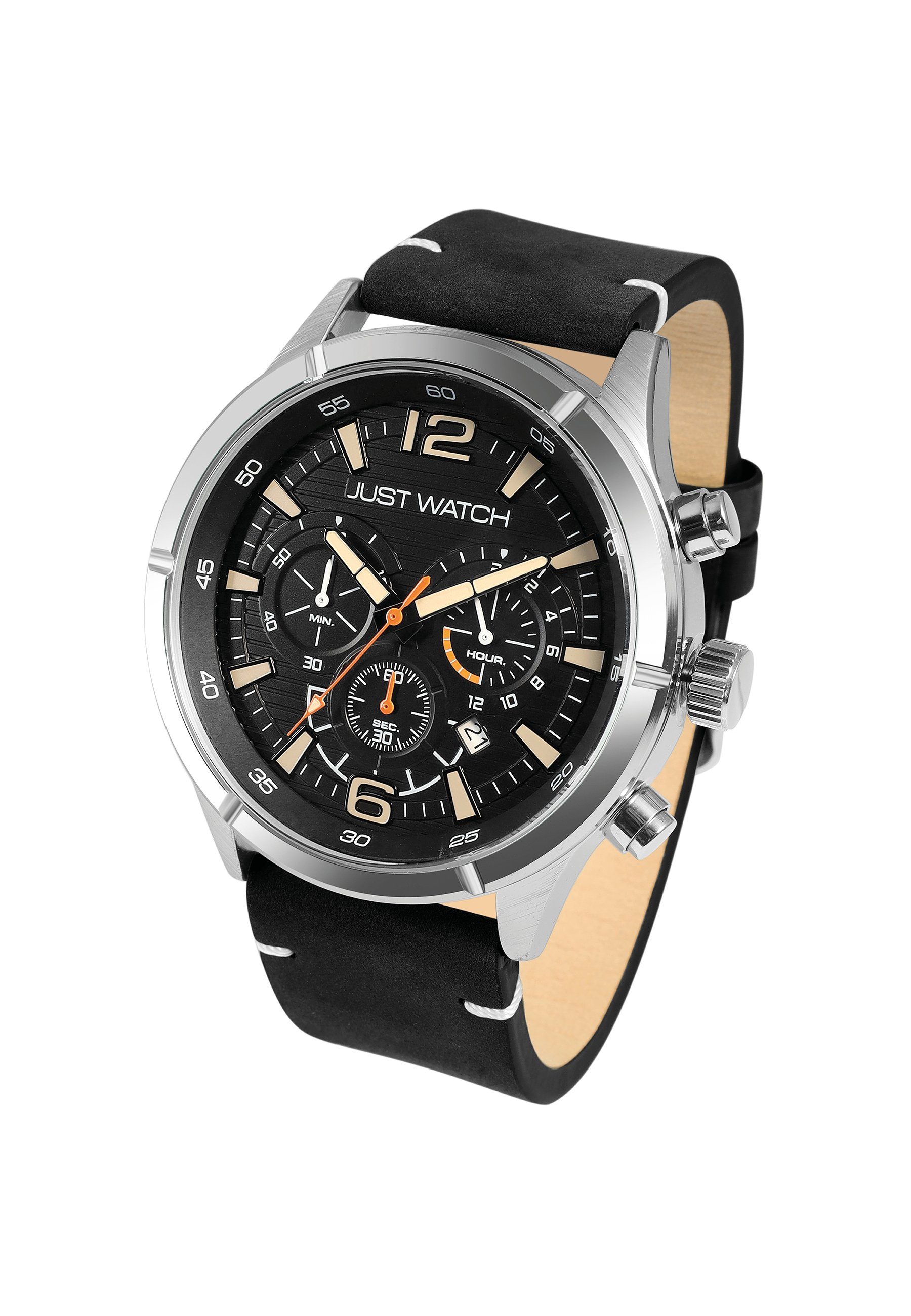 Chronograph Watch Schwarz Just Evander