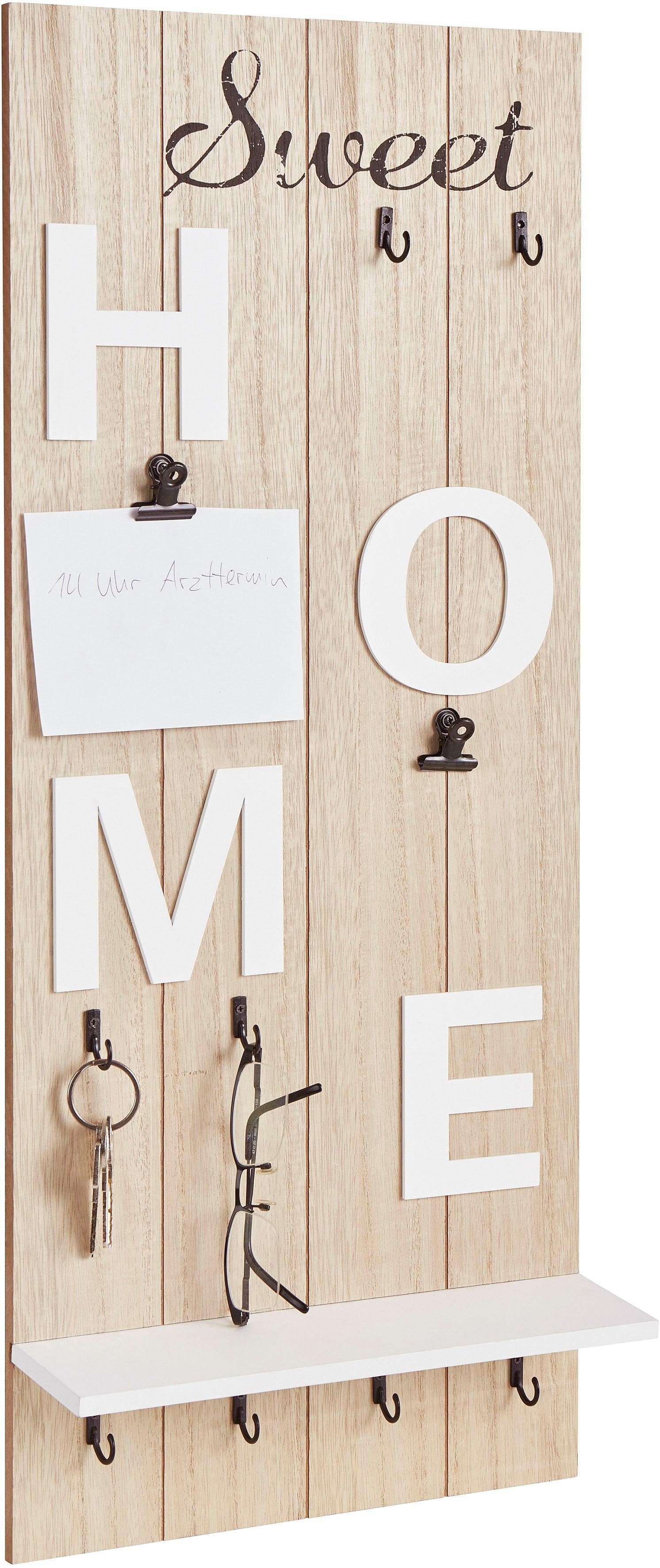 Home affaire Garderobenleiste »Sweet Home«, Höhe 70 cm online kaufen | OTTO