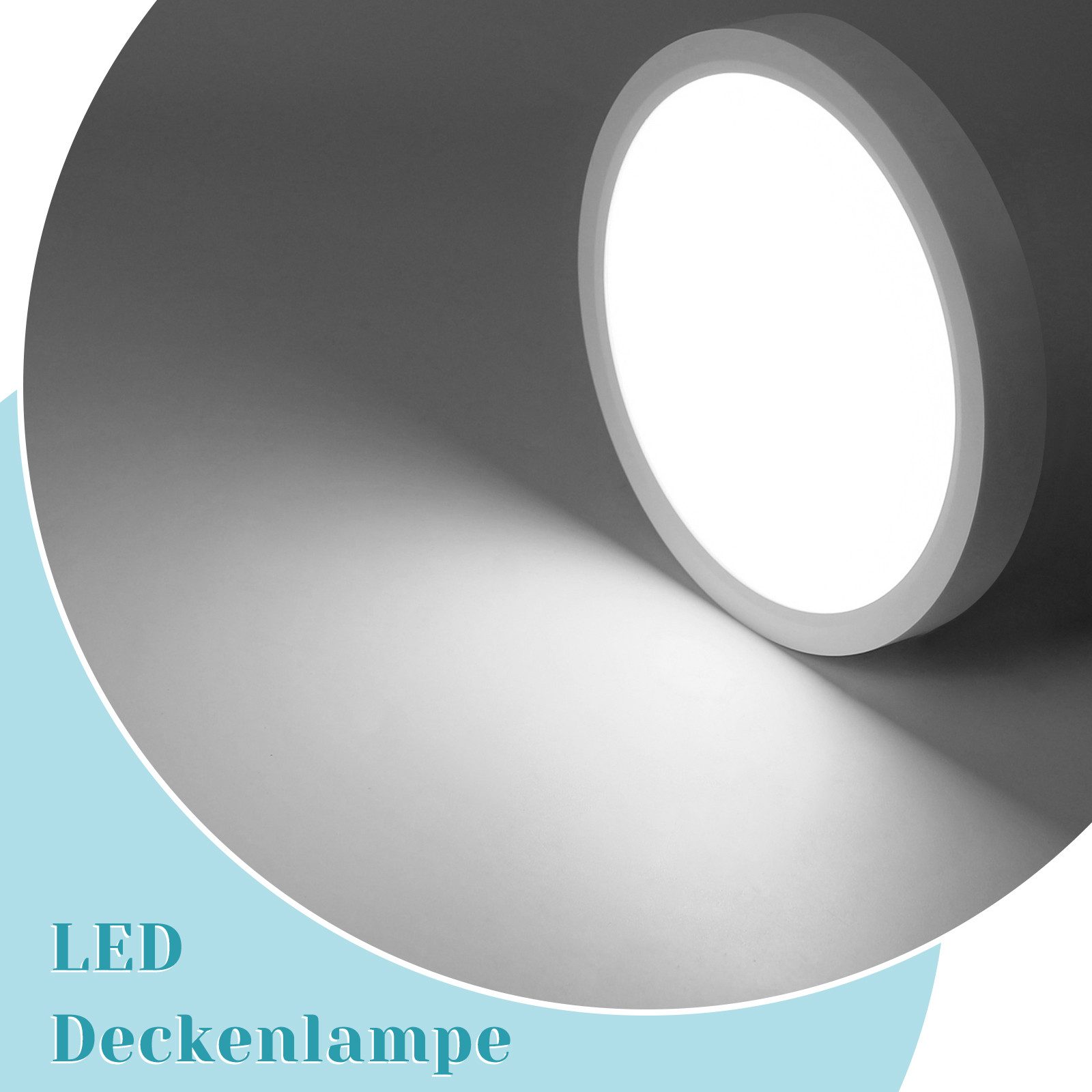 Nettlife LED Panel Deckenleuchte Schwarz Rund günstig online kaufen