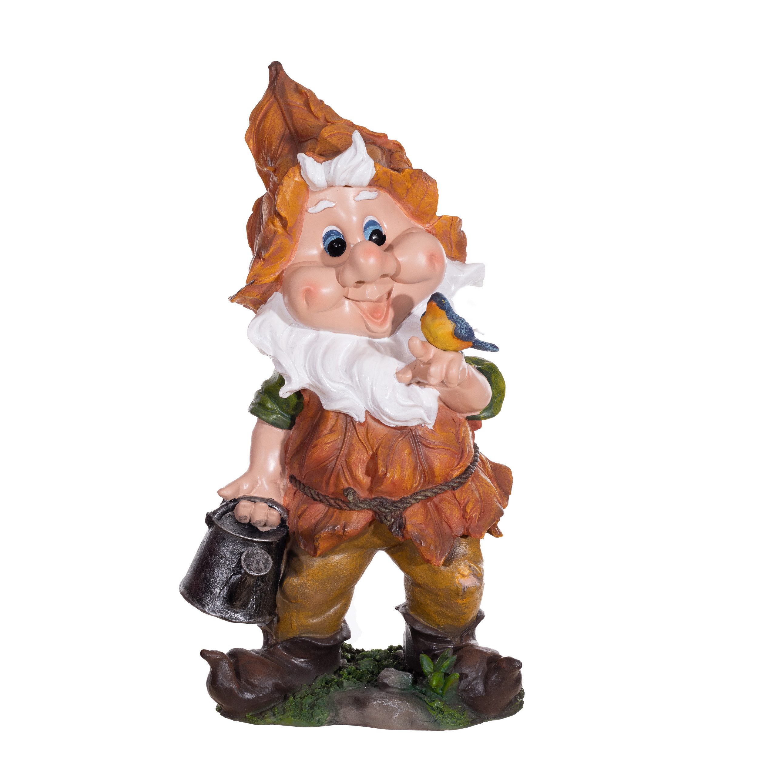 BIRENDY Dekofigur Zwerg Gartenzwerg XXL Gartenwichtel NF14198-1 Groß 55cm Gartenfigur