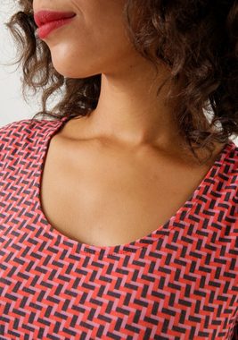 Aniston CASUAL Jerseykleid mit trendfarbenem, graphischen Druck - NEUE KOLLEKTION