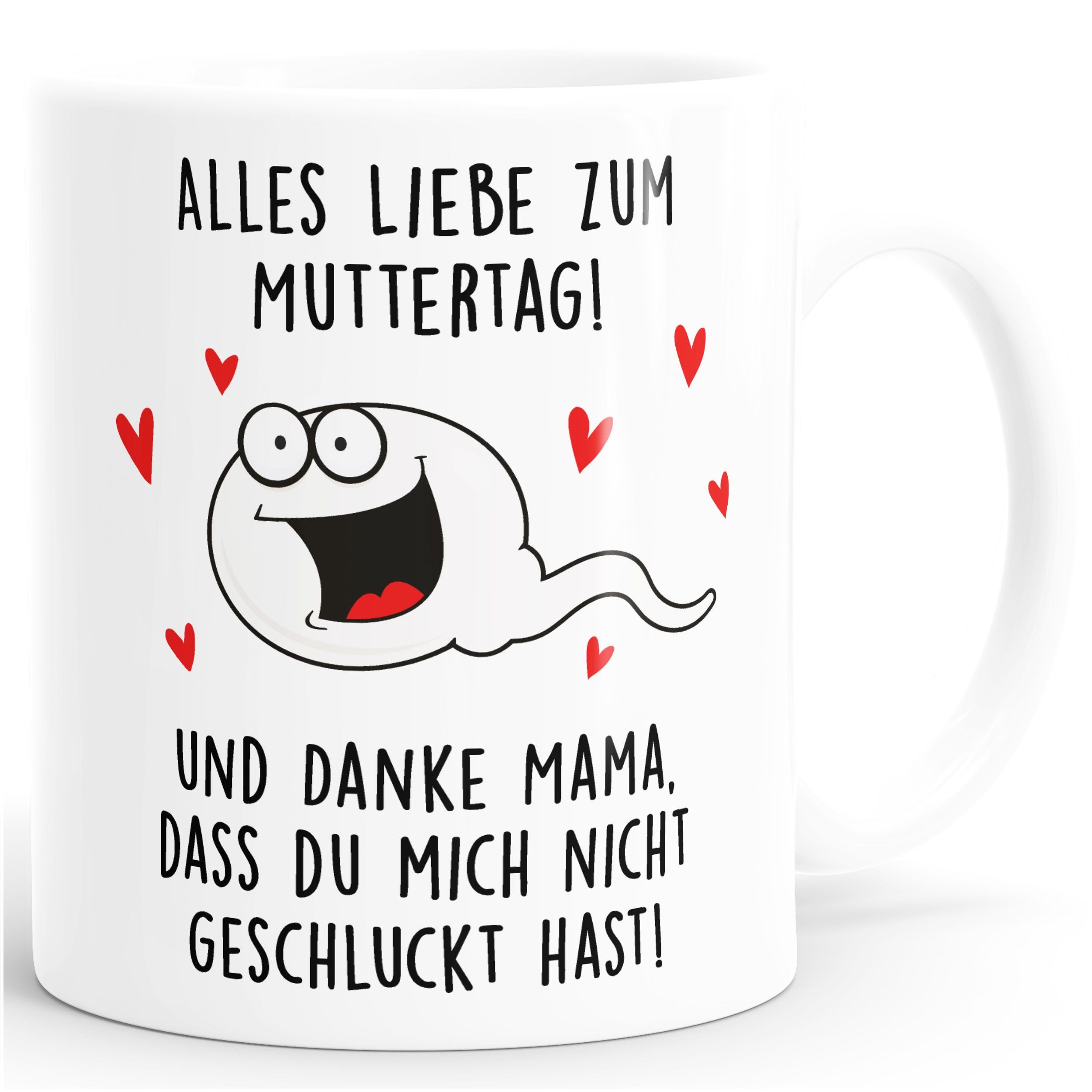 MoonWorks Tasse Kaffee-Tasse Danke dass du mich nicht geschluckt hast Geschenk Mama, Keramik