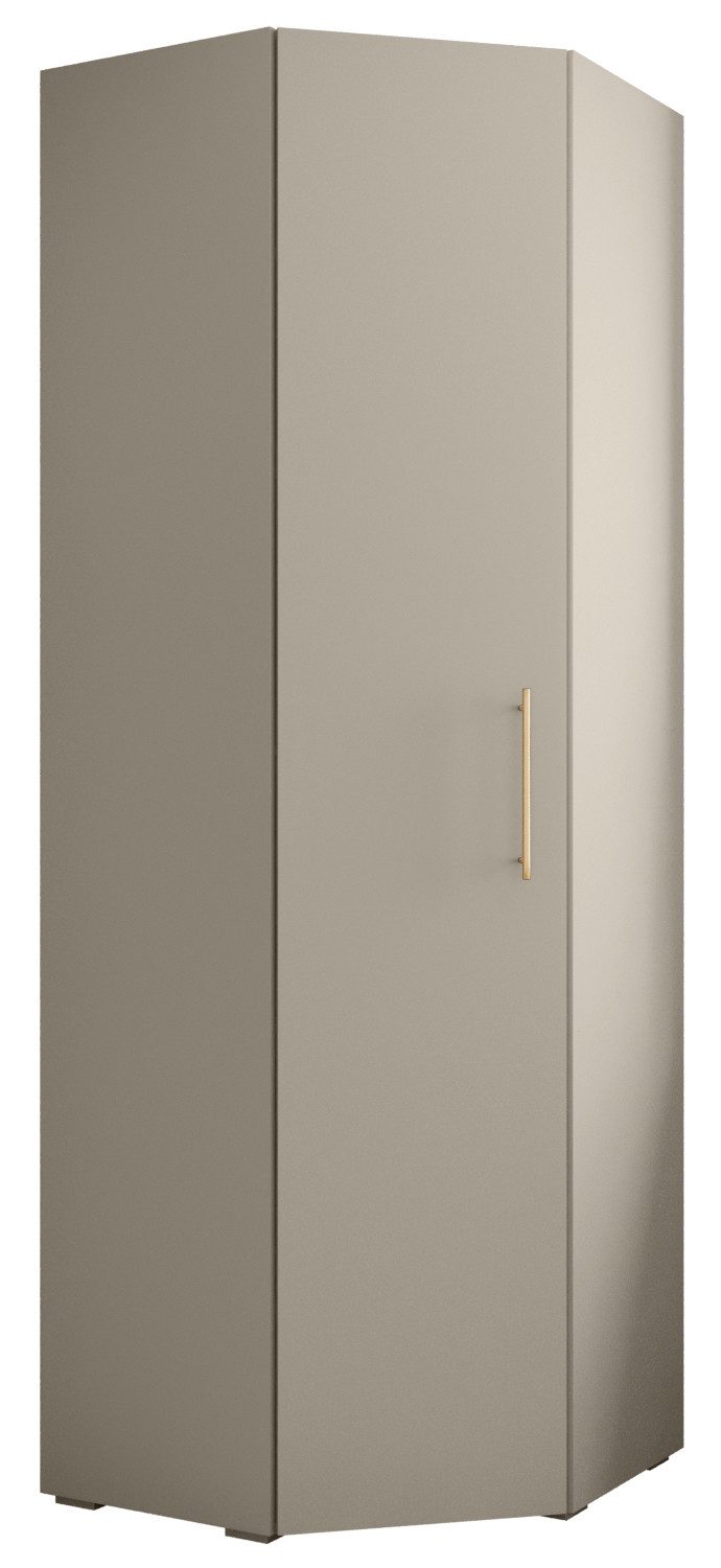 ABIKS MÖBEL Eckschrank Inova 3 Eckkleiderschrank mit Kleiderstange und Regalen