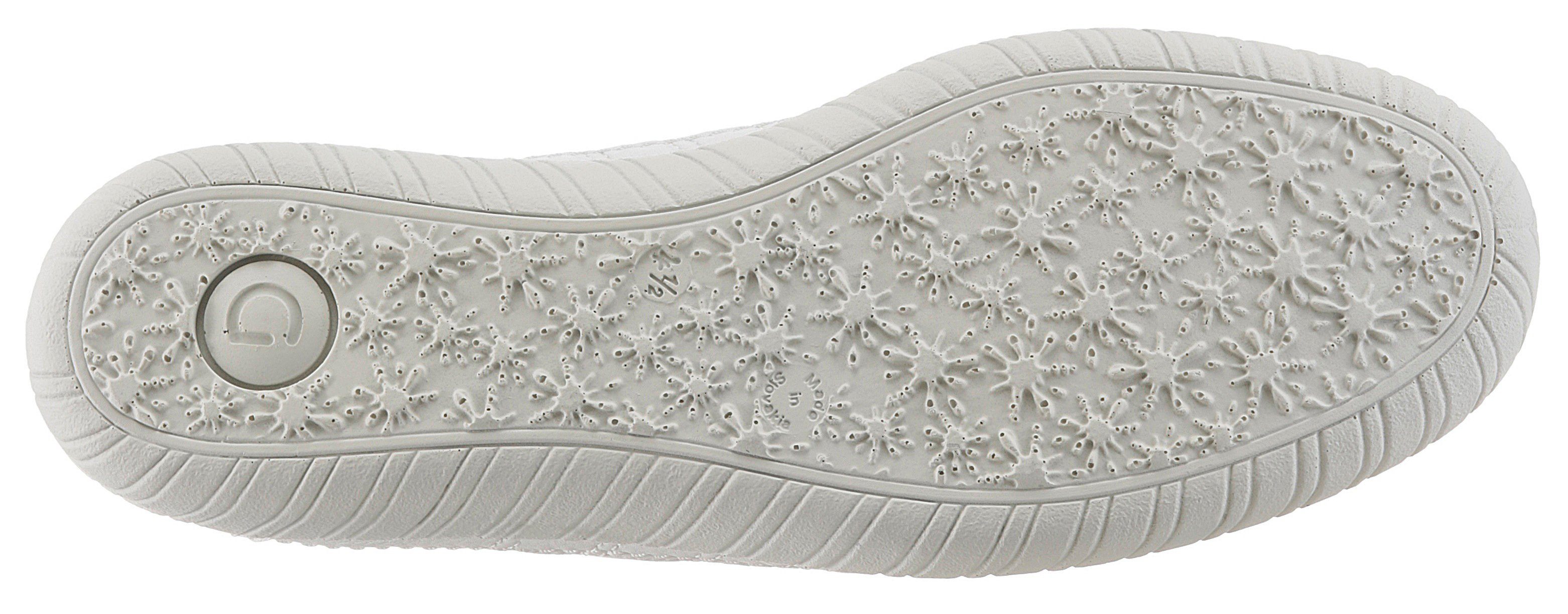Gabor YORK Sneaker mit modischer Ziersteppung, Freizeitschuh, Halbschuh, Schnürschuh