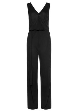 Buffalo Overall (mit Bindegürtel) und weitem Bein, eleganter Jumpsuit mit Taschen, casual-chic